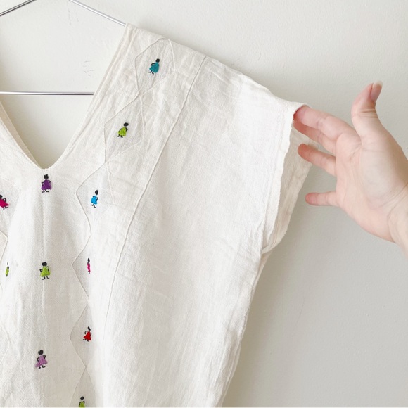 Vintage • Hand Stitched Gauze Blouse in Cream - Picture 2 of 15